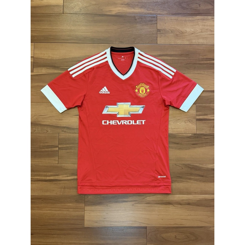 Adidas Manchester United Soccer/Futball 2015-16 Jersey Home Red Kit Men's Small